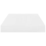 Étagère murale flottante Blanc brillant 40x23x3,8 cm MDF