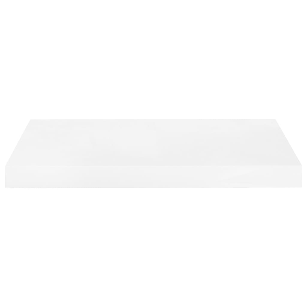 Étagère murale flottante Blanc brillant 50x23x3,8 cm MDF