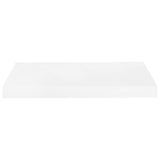 Étagère murale flottante Blanc brillant 50x23x3,8 cm MDF