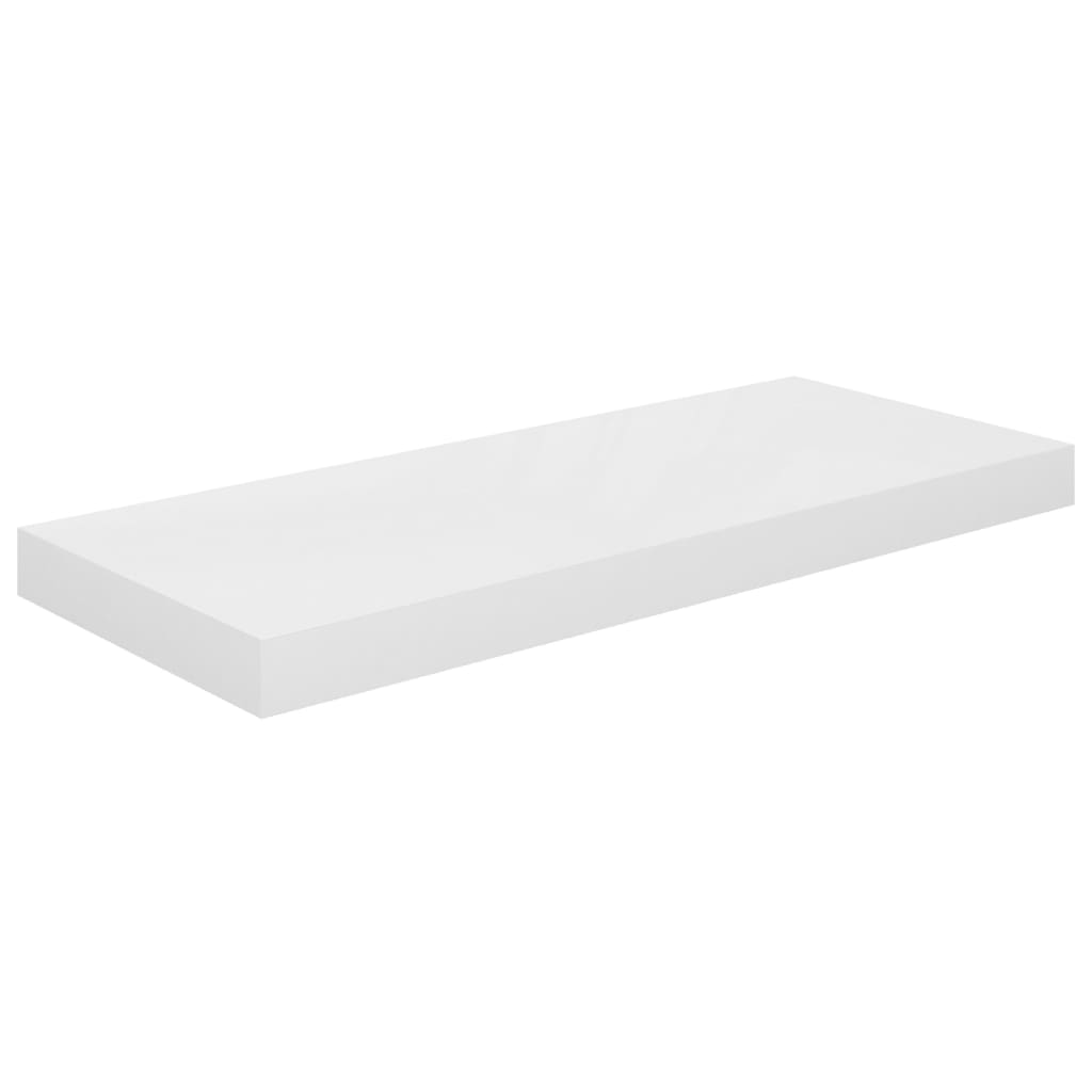 Étagère murale flottante Blanc brillant 60x23,5x3,8 cm MDF