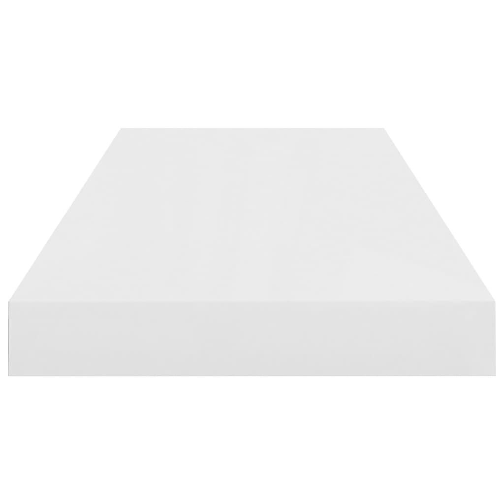 Étagère murale flottante 4 pcs Blanc brillant 60x23,5x3,8cm MDF