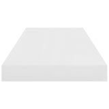 Étagère murale flottante 4 pcs Blanc brillant 60x23,5x3,8cm MDF