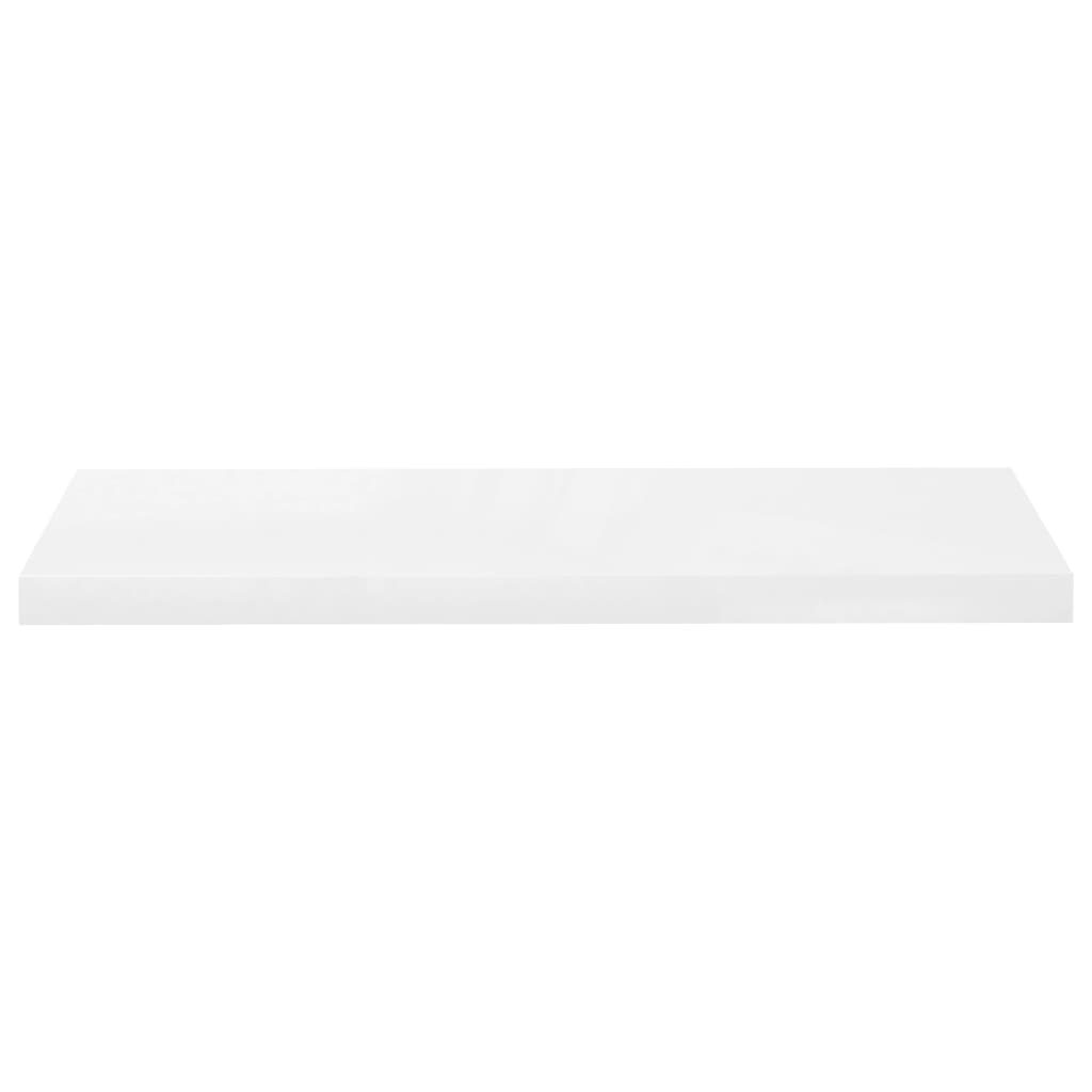 Étagère murale flottante 4 pcs Blanc brillant 80x23,5x3,8cm MDF