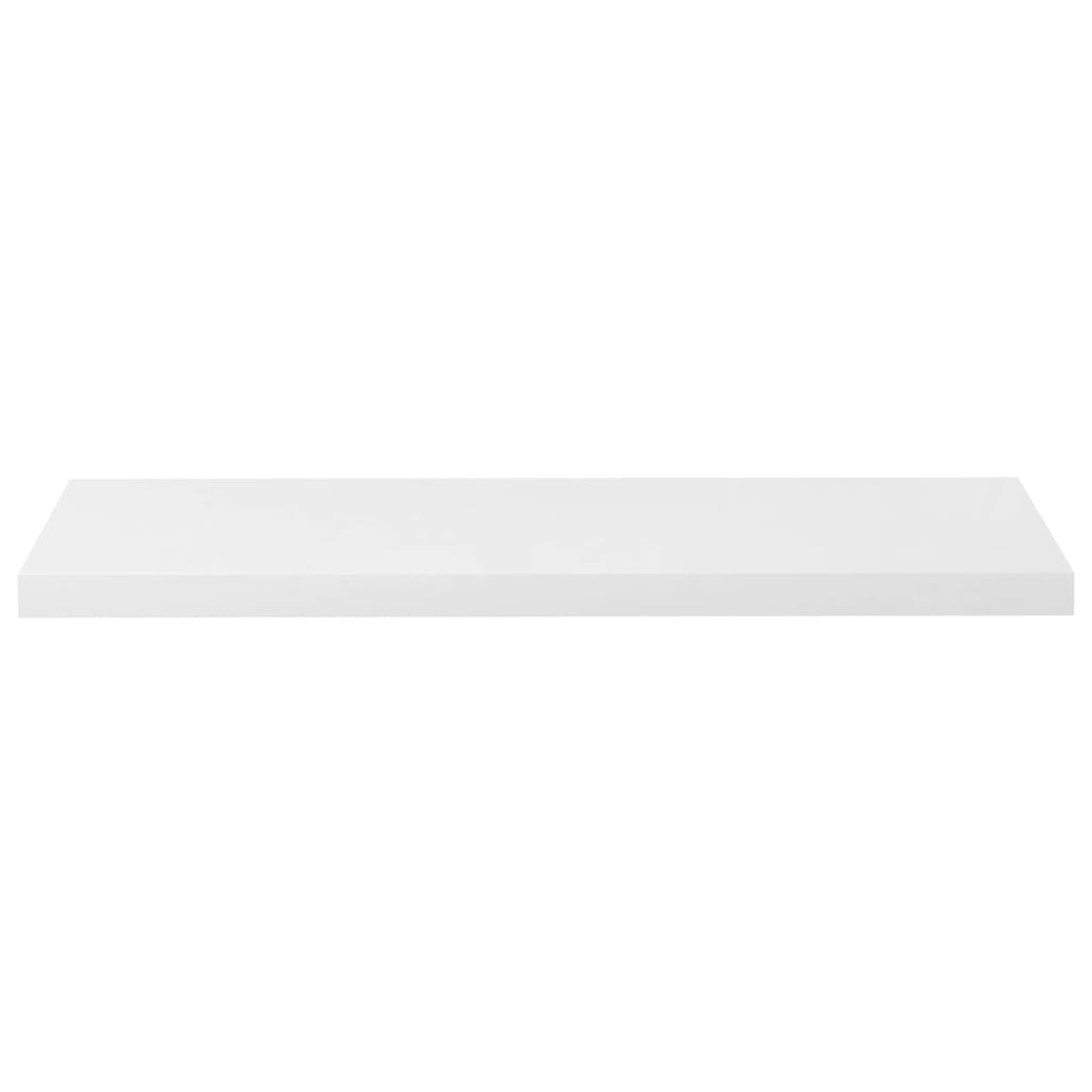 Étagère murale flottante Blanc brillant 90x23,5x3,8 cm MDF