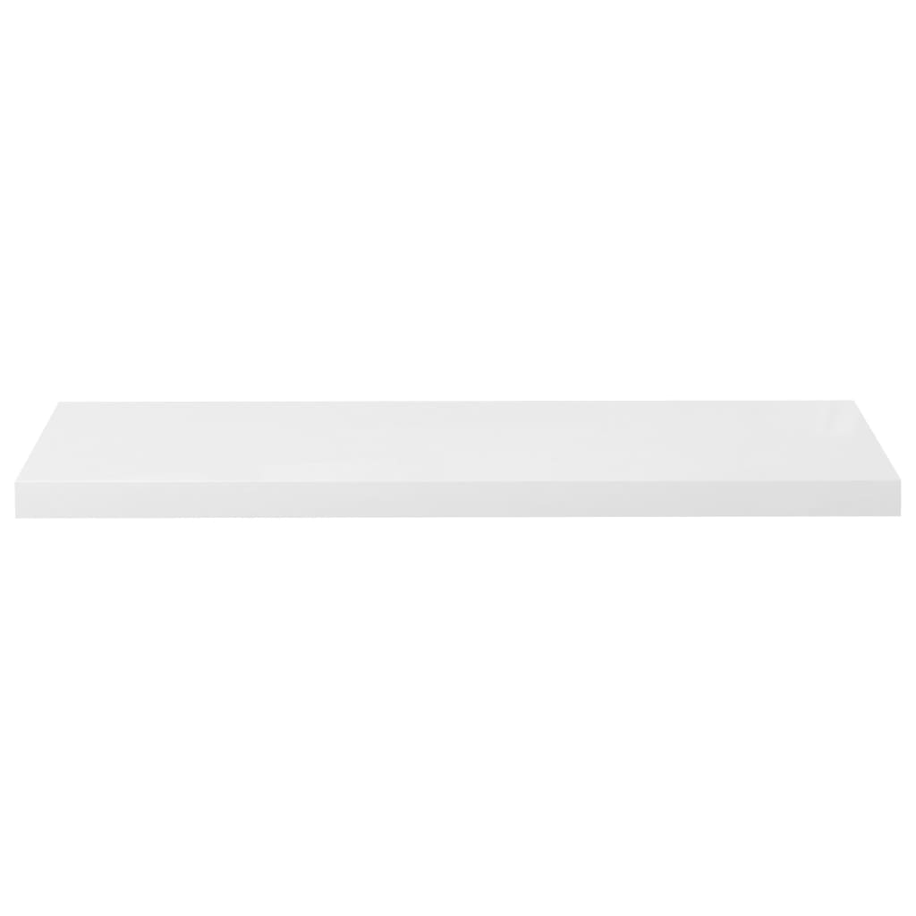 Étagère murale flottante 4 pcs Blanc brillant 90x23,5x3,8cm MDF