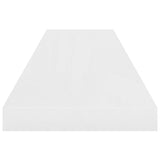 Étagère murale flottante 4 pcs Blanc brillant 90x23,5x3,8cm MDF