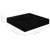 Étagère murale flottante Noir brillant 23x23,5x3,8 cm MDF