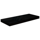 Étagère murale flottante Noir brillant 60x23,5x3,8 cm MDF