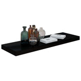 Étagère murale flottante Noir brillant 80x23,5x3,8 cm MDF