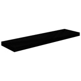 Étagère murale flottante Noir brillant 90x23,5x3,8 cm MDF