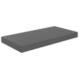 Étagère murale flottante Gris brillant 50x23x3,8 cm MDF