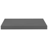 Étagère murale flottante Gris brillant 50x23x3,8 cm MDF