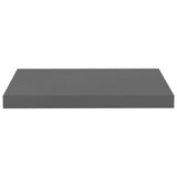 Étagère murale flottante 2 pcs Gris brillant 50x23x3,8 cm MDF