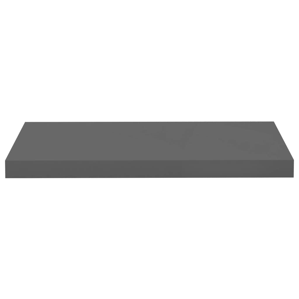 Étagère murale flottante Gris brillant 60x23,5x3,8 cm MDF