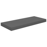 Étagère murale flottante 2 pcs Gris brillant 60x23,5x3,8 cm MDF