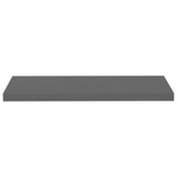 Étagère murale flottante Gris brillant 80x23,5x3,8 cm MDF