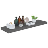 Étagère murale flottante Gris brillant 90x23,5x3,8 cm MDF