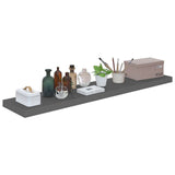 Étagère murale flottante Gris brillant 120x23,5x3,8 cm MDF