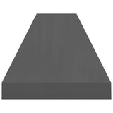 Étagère murale flottante Gris brillant 120x23,5x3,8 cm MDF