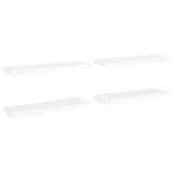 Étagères murales flottantes 4 pcs blanc 80x23,5x3,8 cm MDF