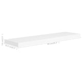 Étagères murales flottantes 2 pcs blanc 90x23,5x3,8 cm MDF