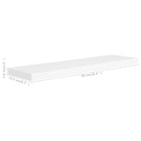 Étagères murales flottantes 4 pcs blanc 90x23,5x3,8 cm MDF