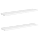 Étagères murales flottantes 2 pcs blanc 120x23,5x3,8 cm MDF