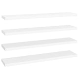 Étagères murales flottantes 4 pcs blanc 120x23,5x3,8 cm MDF