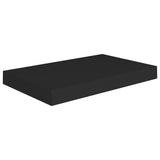 Étagères murales flottantes 2 pcs noir 40x23x3,8 cm MDF