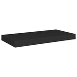 Étagères murales flottantes 4 pcs noir 50x23x3,8 cm MDF