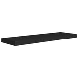 Étagères murales flottantes 2 pcs noir 80x23,5x3,8 cm MDF