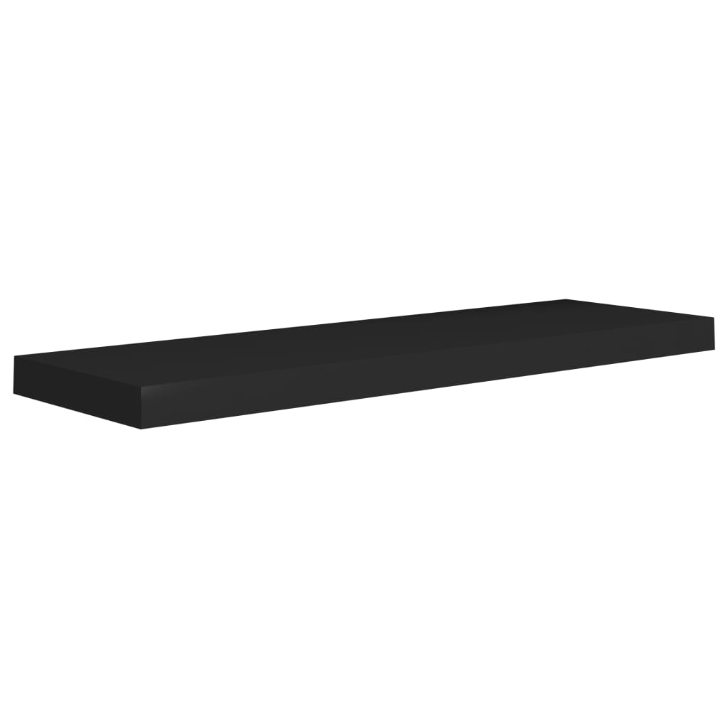 Étagères murales flottantes 4 pcs noir 80x23,5x3,8 cm MDF