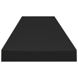 Étagère murale flottante noir 120x23,5x3,8 cm MDF