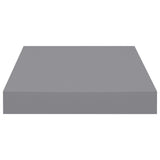 Étagères murales flottantes 4 pcs gris 23x23,5x3,8 cm MDF