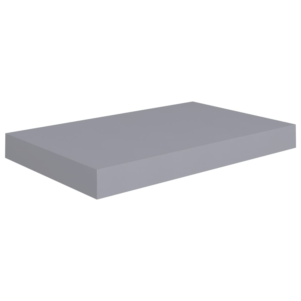 Étagères murales flottantes 2 pcs Gris 40x23x3,8 cm MDF