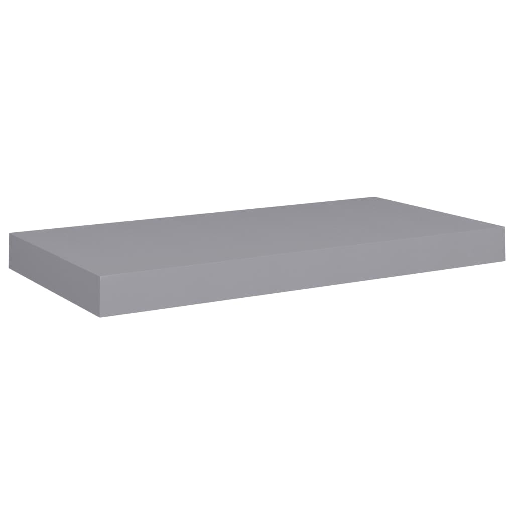 Étagère murale flottante gris 50x23x3,8 cm MDF