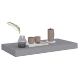 Étagère murale flottante gris 50x23x3,8 cm MDF