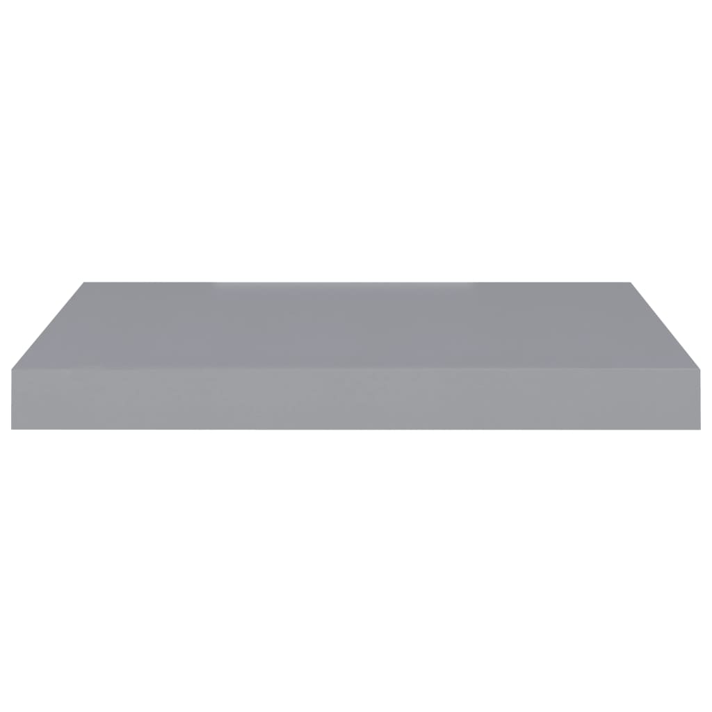 Étagères murales flottantes 2 pcs gris 50x23x3,8 cm MDF