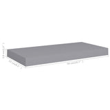 Étagères murales flottantes 2 pcs gris 50x23x3,8 cm MDF