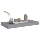 Étagères murales flottantes 4 pcs gris 50x23x3,8 cm MDF