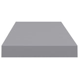 Étagères murales flottantes 2 pcs Gris 60x23,5x3,8 cm MDF