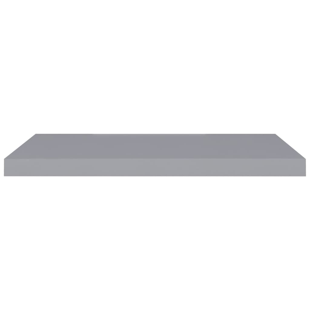 Étagères murales flottantes 2 pcs gris 80x23,5x3,8 cm MDF