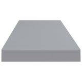 Étagères murales flottantes 2 pcs gris 80x23,5x3,8 cm MDF