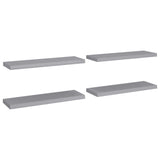 Étagères murales flottantes 4 pcs gris 80x23,5x3,8 cm MDF