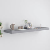 Étagère murale flottante gris 90x23,5x3,8 cm MDF