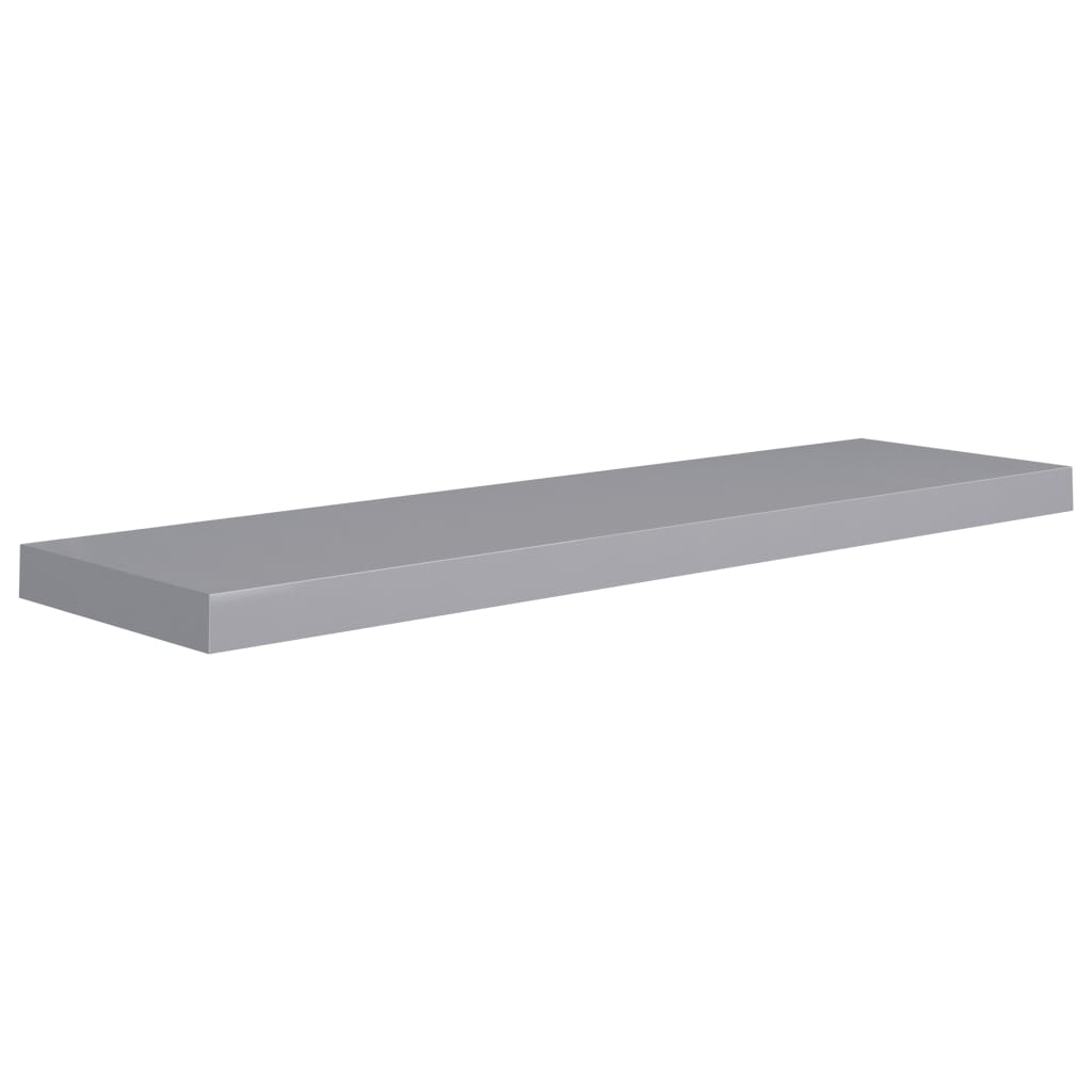 Étagères murales flottantes 2 pcs gris 90x23,5x3,8 cm MDF