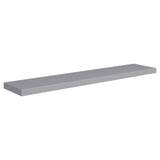 Étagères murales flottantes 2 pcs gris 120x23,5x3,8 cm MDF