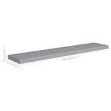 Étagères murales flottantes 4 pcs gris 120x23,5x3,8 cm MDF