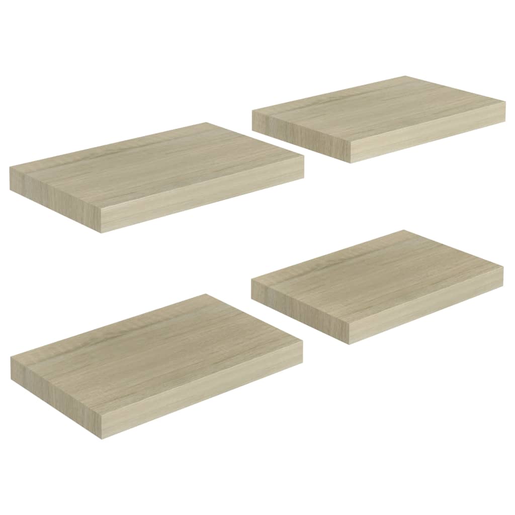 Étagères murales flottantes 4 pcs chêne 40x23x3,8 cm MDF