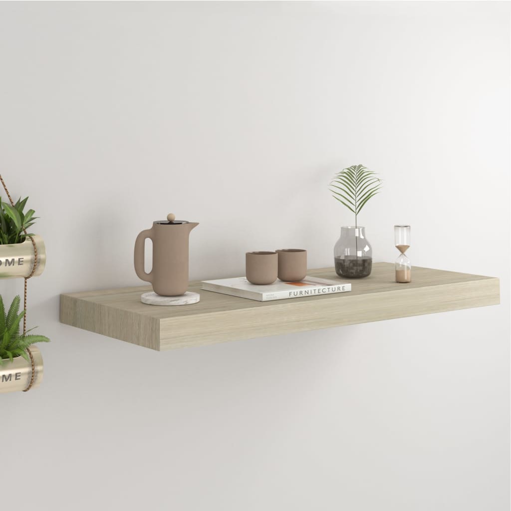 Étagère flottante murale chêne 60x23,5x3,8 cm MDF